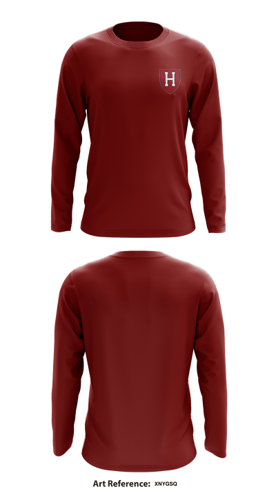 Harvard University Soccer 30051693 Long Sleeve Performance Shirt - 1