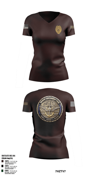 Incident Containment Team 74339570 Women's Short Sleeve V-neck Shirt - 1