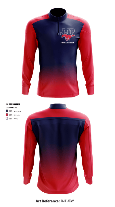 J J Pearce High School Golf 33350592 Quarter Zip Jacket - 1