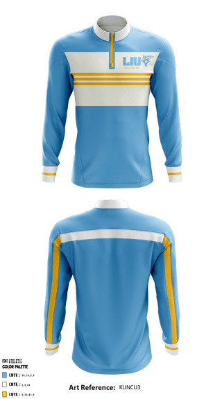 Quarter Zip Jacket, LIU Fencing, School Spirit Store, Teamtime, Team time, sublimation, custom sports apparel, team uniforms, spirit wear, spiritwear, sports uniforms, custom shirts, team store, custom team store, fundraiser sports, apparel fundraiser