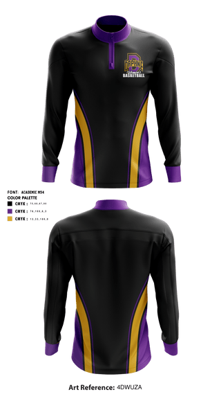 Quarter Zip Jacket, Daphne High School Basketball, Women's Basketball, Teamtime, Team time, sublimation, custom sports apparel, team uniforms, spirit wear, spiritwear, sports uniforms, custom shirts, team store, custom team store, fundraiser sports, apparel fundraiser