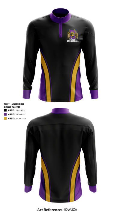 Daphne High School Basketball 91746568 Quarter Zip Jacket - 1