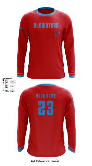 Long Sleeve Performance Shirt, Gladiator Gold, Baseball, Teamtime, Team time, sublimation, custom sports apparel, team uniforms, spirit wear, spiritwear, sports uniforms, custom shirts, team store, custom team store, fundraiser sports, apparel fundraiser