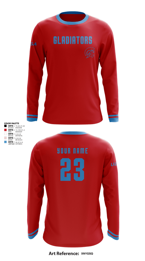 Long Sleeve Performance Shirt, Gladiator Gold, Baseball, Teamtime, Team time, sublimation, custom sports apparel, team uniforms, spirit wear, spiritwear, sports uniforms, custom shirts, team store, custom team store, fundraiser sports, apparel fundraiser