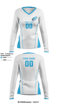 Highest Level Volleyball 19343753 Women's Long Sleeve V-neck Shirt - 2