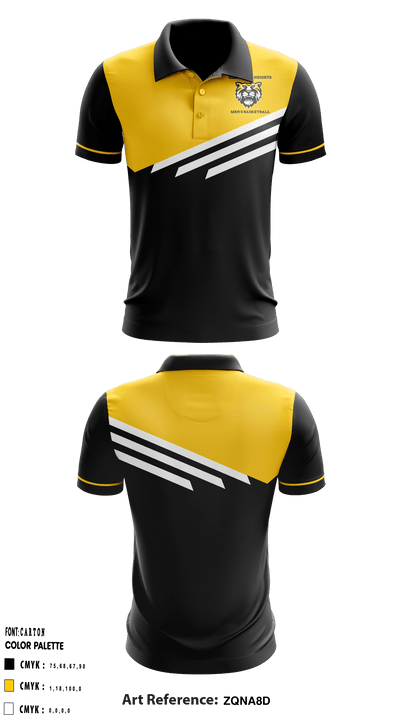 Cleveland Heights High School Basketball 4475363 Short Sleeve Performance Polo - 2