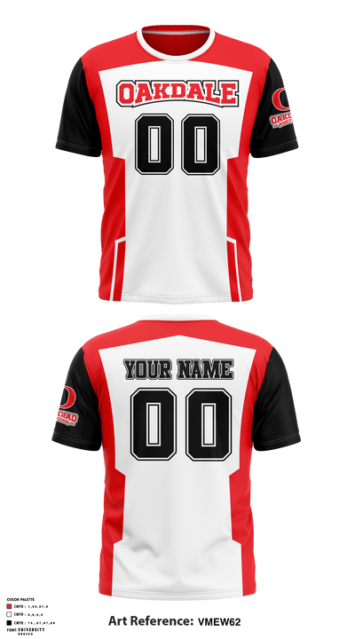 Oakdale High School Football 52869862 Short Sleeve Performance Shirt - 2