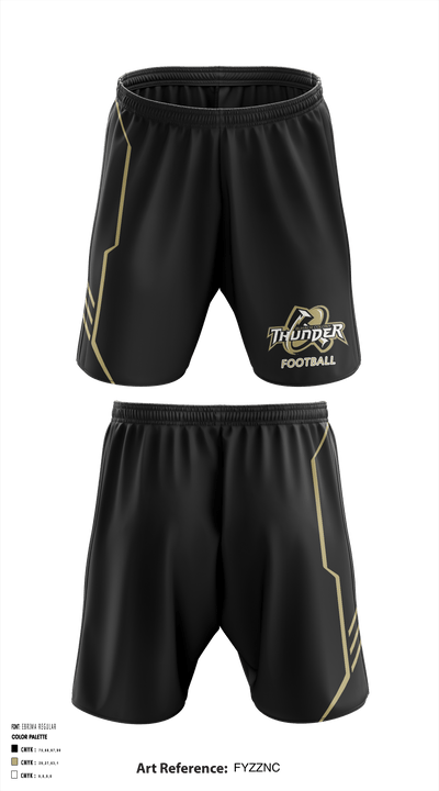 Thunder Youth Football 8054040 Athletic Shorts With Pockets - 1