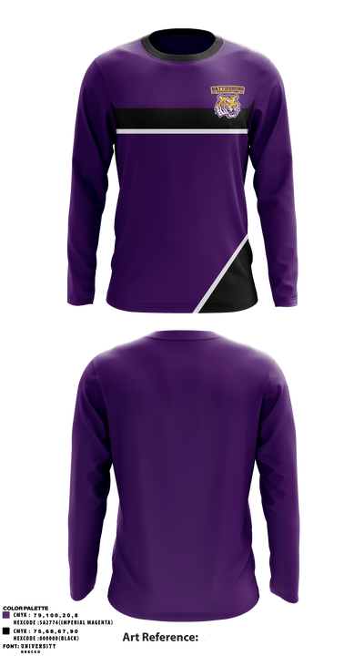 Hattiesburg High School Powerlifting 97684171 Long Sleeve Performance Shirt - 3