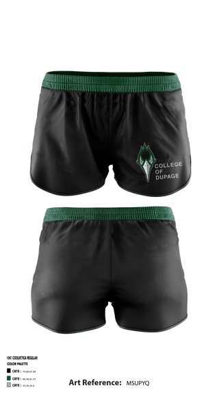 Women's Shorts, College of DuPage Alumni, School Spirit Store, Teamtime, Team time, sublimation, custom sports apparel, team uniforms, spirit wear, spiritwear, sports uniforms, custom shirts, team store, custom team store, fundraiser sports, apparel fundraiser