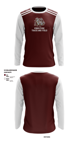 Long Sleeve Performance Shirt, Kings Fork High School Track, Track & Field, Teamtime, Team time, sublimation, custom sports apparel, team uniforms, spirit wear, spiritwear, sports uniforms, custom shirts, team store, custom team store, fundraiser sports, apparel fundraiser