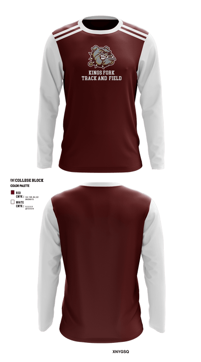 Kings Fork High School Track 75398730 Long Sleeve Performance Shirt - 1