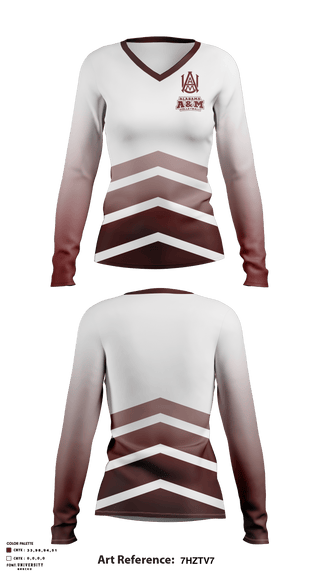 Long Sleeve Performance Shirt, Alabama A & M Volleyball, Women's Volleyball, Teamtime, Team time, sublimation, custom sports apparel, team uniforms, spirit wear, spiritwear, sports uniforms, custom shirts, team store, custom team store, fundraiser sports, apparel fundraiser