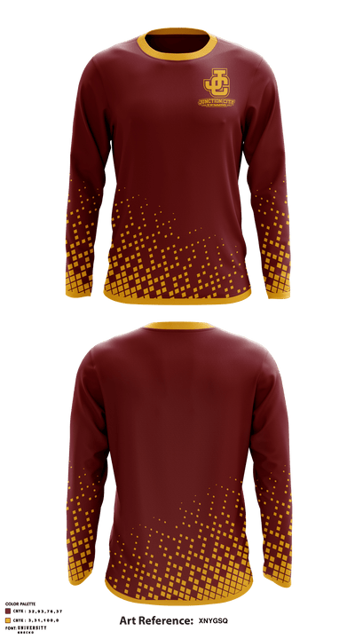 Junction City High School Swimming 5445673 Long Sleeve Performance Shirt - 1