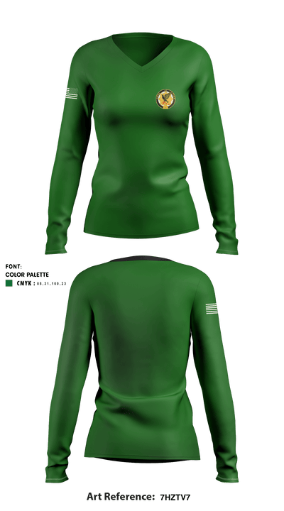 Blackhawks 75781218 Women's Long Sleeve V-neck Shirt - 1