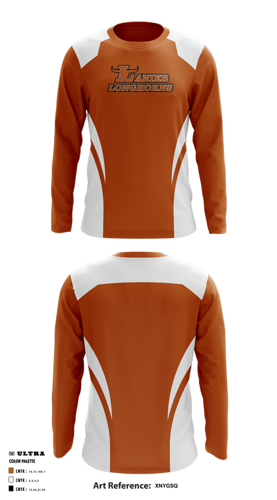 Lanier High School Cheer 4670851 Long Sleeve Rash Guard Shirt - 1