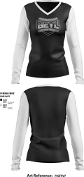 Greeley Evans Youth League 41780864 Women's Long Sleeve V-neck Shirt - 1