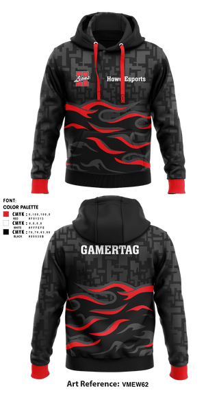 Hoodie, Howe Lions, E-Sports, Teamtime, Team time, sublimation, custom sports apparel, team uniforms, spirit wear, spiritwear, sports uniforms, custom shirts, team store, custom team store, fundraiser sports, apparel fundraiser