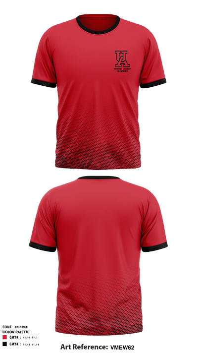 Ursuline Academy Upper School Swimming 33683237 Short Sleeve Performance Shirt - 1
