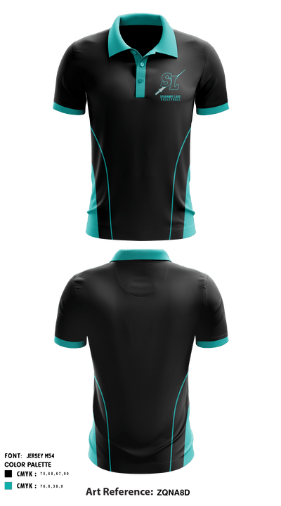 Spanaway Lake High School Volleyball 80362317 Short Sleeve Performance Polo - 1