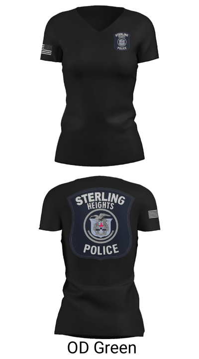 Police K9 38849181 Women's Short Sleeve V-neck Shirt - 19
