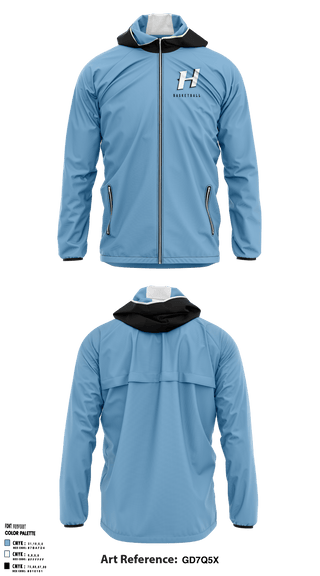 Windbreaker, Huntingtown Girls Basketball, Women's Basketball, Teamtime, Team time, sublimation, custom sports apparel, team uniforms, spirit wear, spiritwear, sports uniforms, custom shirts, team store, custom team store, fundraiser sports, apparel fundraiser