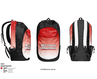 Gear Bag, NCC Travel Basketball, Men's Basketball, Teamtime, Team time, sublimation, custom sports apparel, team uniforms, spirit wear, spiritwear, sports uniforms, custom shirts, team store, custom team store, fundraiser sports, apparel fundraiser