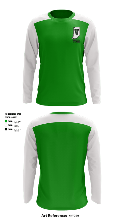 Vincennes All Stars 62401744 Long Sleeve Performance Shirt - 1