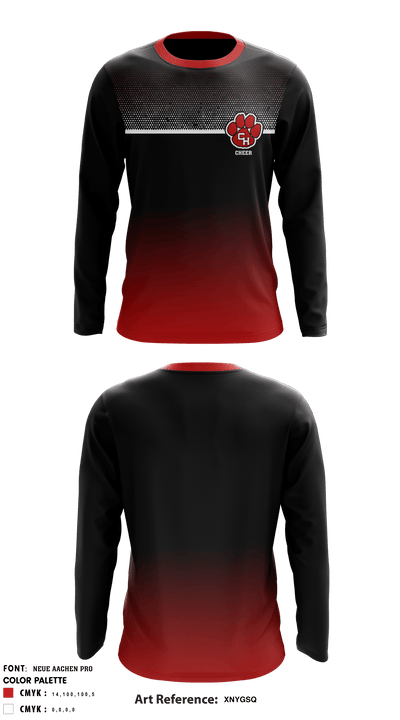 Colleyville Heritage High School Cheer 64869886 Long Sleeve Performance Shirt - 6