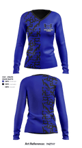 Hebron High School Swimming 19296046 Women's Long Sleeve V-neck Shirt - 1