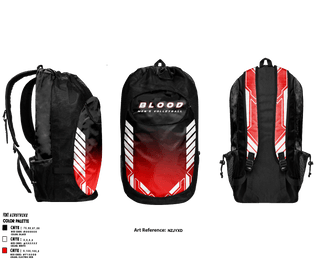 Gear Bag, Blood, Men's Volleyball, Teamtime, Team time, sublimation, custom sports apparel, team uniforms, spirit wear, spiritwear, sports uniforms, custom shirts, team store, custom team store, fundraiser sports, apparel fundraiser