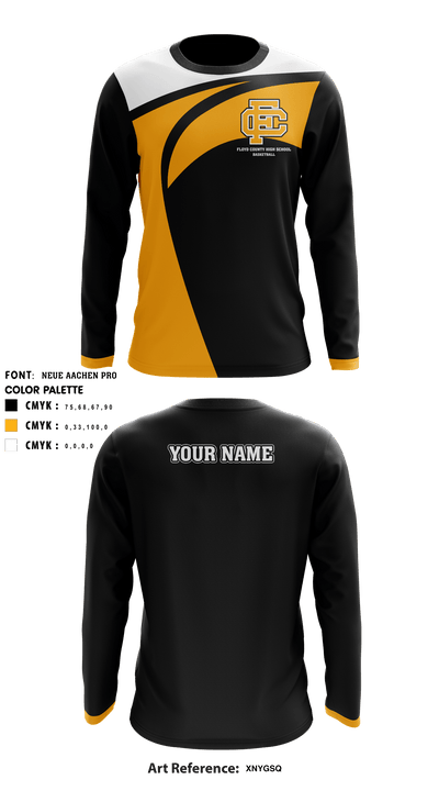Floyd County High School Basketball 82259610 Long Sleeve Shooting Shirt - 1