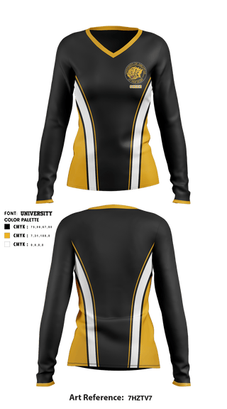 Women's Long Sleeve Vneck Shirt, University of Arkansas at Pine Bluff Cheer, School Spirit Store, Teamtime, Team time, sublimation, custom sports apparel, team uniforms, spirit wear, spiritwear, sports uniforms, custom shirts, team store, custom team store, fundraiser sports, apparel fundraiser