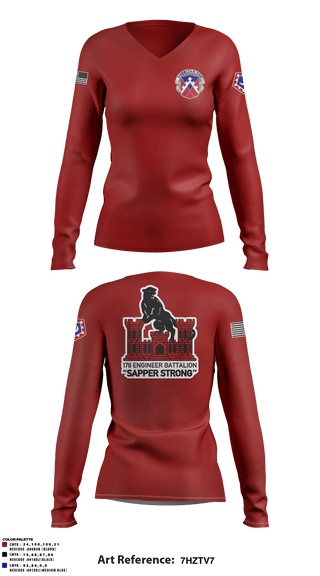 Women's Long Sleeve Vneck Shirt, , Army, Teamtime, Team time, sublimation, custom sports apparel, team uniforms, spirit wear, spiritwear, sports uniforms, custom shirts, team store, custom team store, fundraiser sports, apparel fundraiser