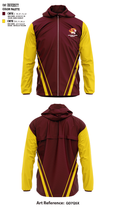 Alexandria Monroe High School Baseball 59575392 Windbreaker - 1