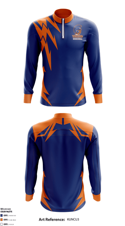 Virginia State Trojans 14558954 Quarter Zip Jacket - 1