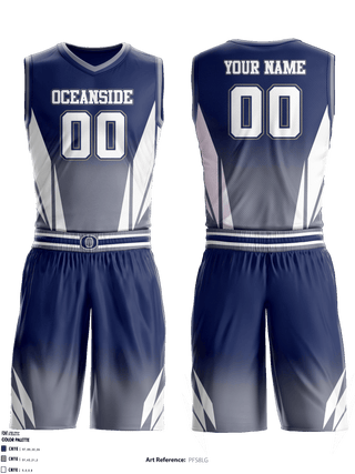 Mens Basketball Jersey, Oceanside High School Basketball, Men's Basketball, Teamtime, Team time, sublimation, custom sports apparel, team uniforms, spirit wear, spiritwear, sports uniforms, custom shirts, team store, custom team store, fundraiser sports, apparel fundraiser