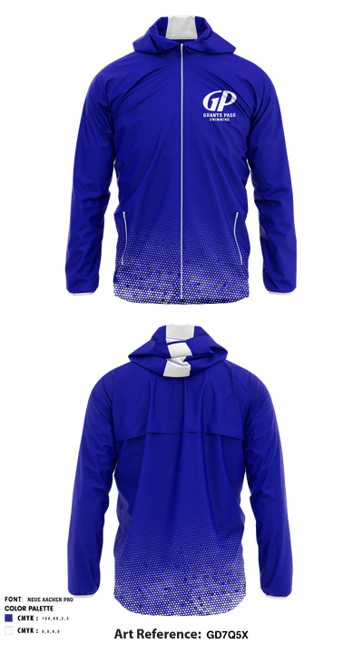 Grants Pass High School Swimming 44774767 Windbreaker - 1