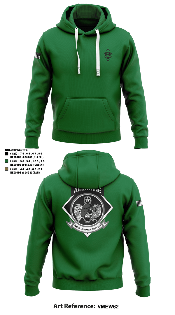 Hoodie, Joker Company 2/501 PIR 76292379, Army, Teamtime, Team time, sublimation, custom sports apparel, team uniforms, spirit wear, spiritwear, sports uniforms, custom shirts, team store, custom team store, fundraiser sports, apparel fundraiser
