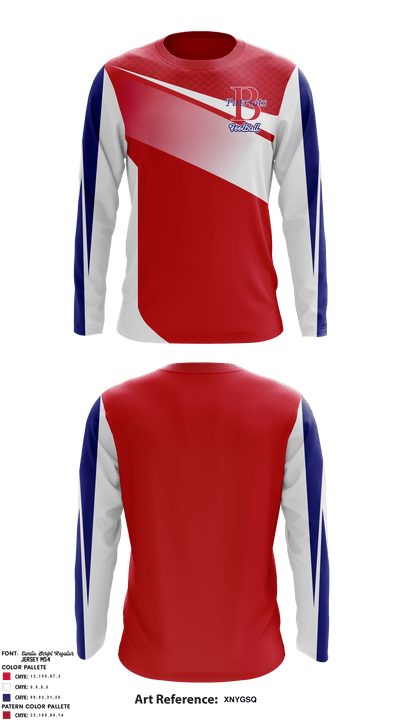 Burlington Patriots 16075566 Long Sleeve Performance Shirt - 1