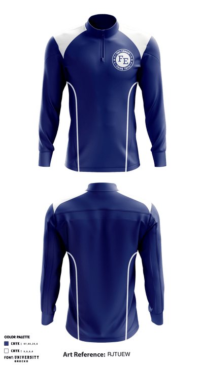 Fort Edward High School Basketball 51900355 Quarter Zip Jacket - 1