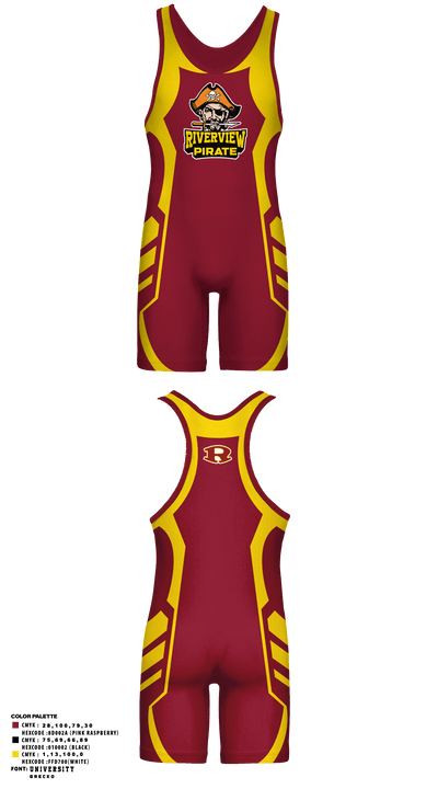 Riverview 97113639 Wrestling Singlet - 6