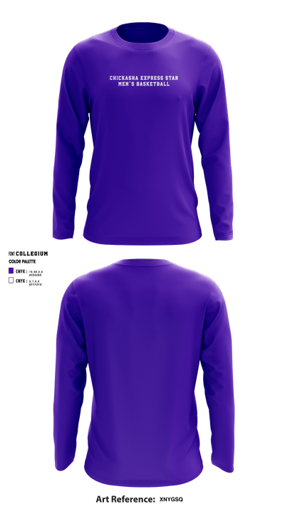 Chickasha Express Star - Basketball 43243826 Long Sleeve Performance Shirt - 1