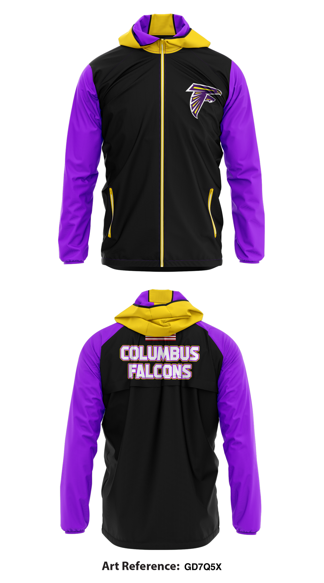 Columbus Falcons 13835773 Windbreaker - 1