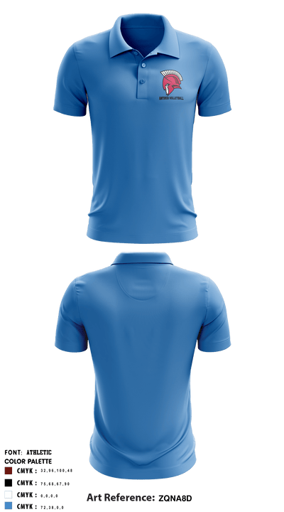 Antioch Middle School Volleyball 9817929 Short Sleeve Performance Polo - 4