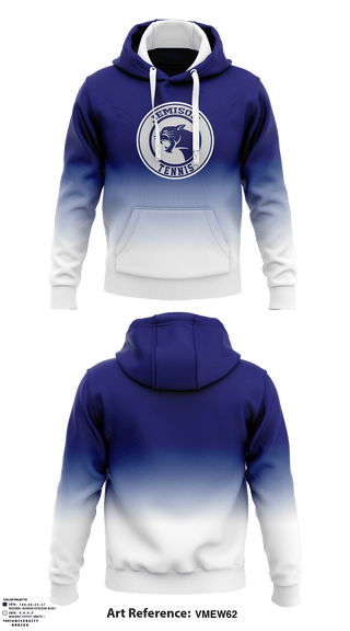 Hoodie, Jemison High School Tennis, Tennis, Teamtime, Team time, sublimation, custom sports apparel, team uniforms, spirit wear, spiritwear, sports uniforms, custom shirts, team store, custom team store, fundraiser sports, apparel fundraiser