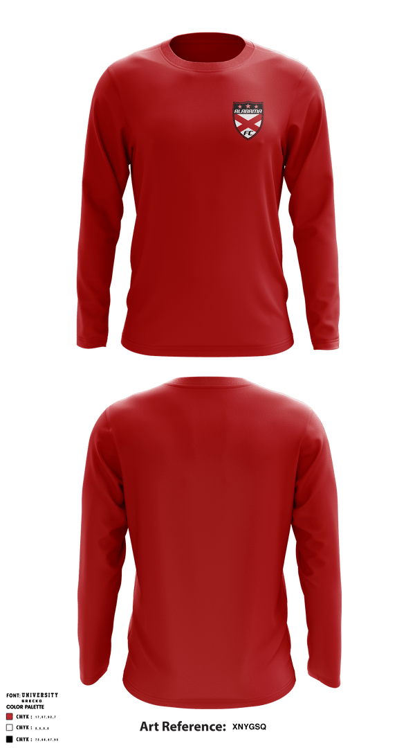 Long Sleeve Performance Shirt, Alabama FC, School Spirit Store, Teamtime, Team time, sublimation, custom sports apparel, team uniforms, spirit wear, spiritwear, sports uniforms, custom shirts, team store, custom team store, fundraiser sports, apparel fundraiser