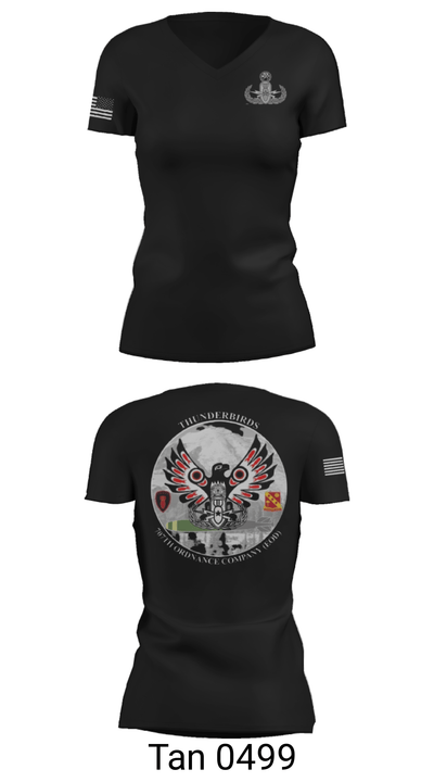 707th OD CO (EOD) 59109694 Women's Short Sleeve V-neck Shirt - 9