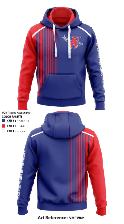 Waterford High School Swimming 65762918 Hoodie - 1