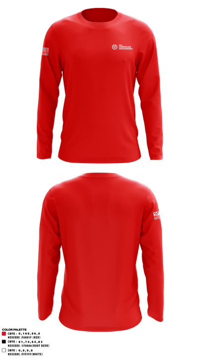 All American WoodWerx 51149733 Long Sleeve Performance Shirt - 1